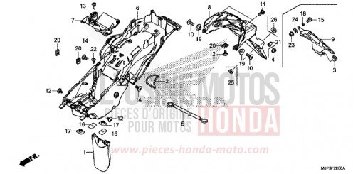 REAR FENDER CRF1000AG de 2016